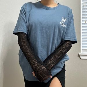 Lace long sleeve top with sequins